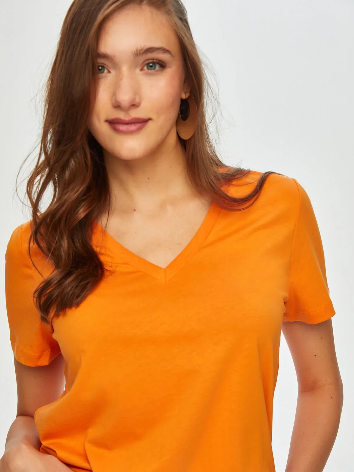 100% Cotton V-Neck T-Shirt 69095