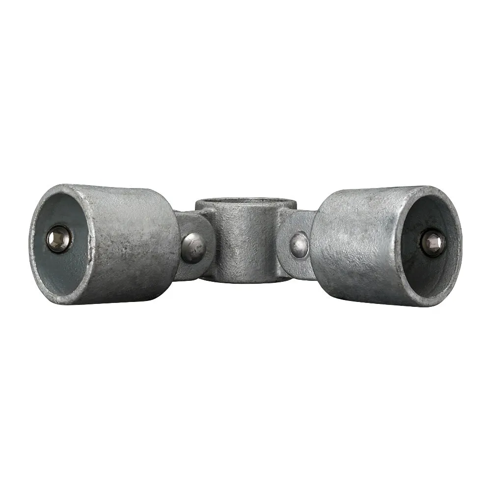 168D 90° Corner Double Swivel Connector Key Clamp To Suit 48.3mm Tube