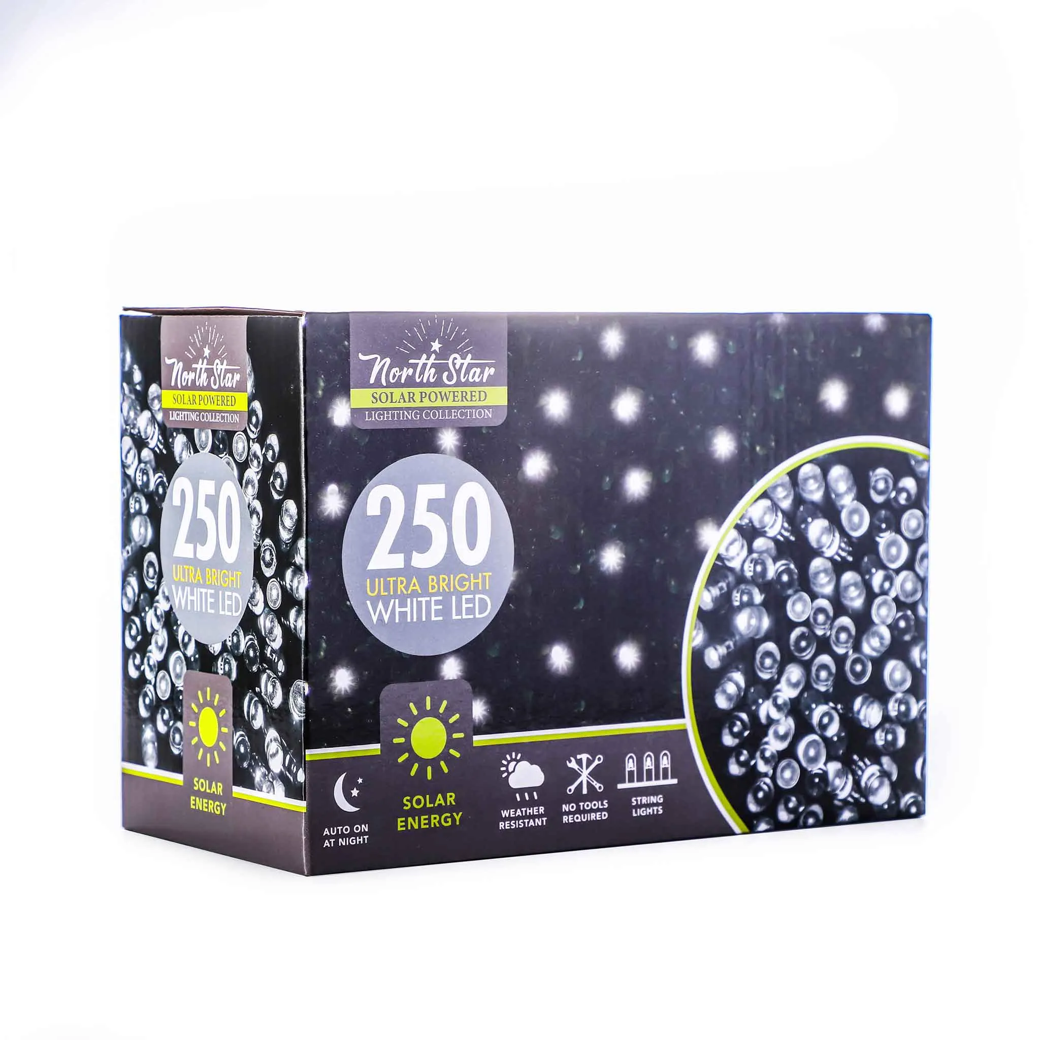 250 LED Solar Powered Fairy Sring Lights Bright White
