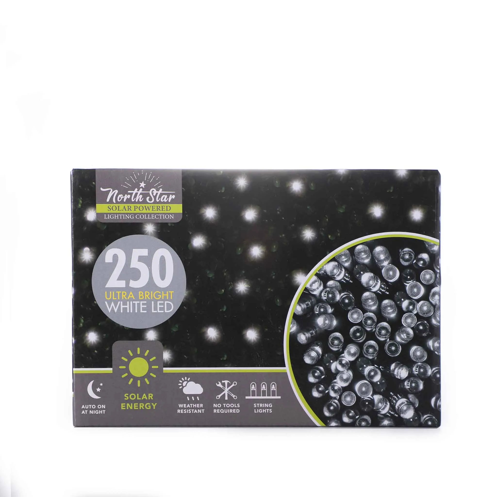 250 LED Solar Powered Fairy Sring Lights Bright White