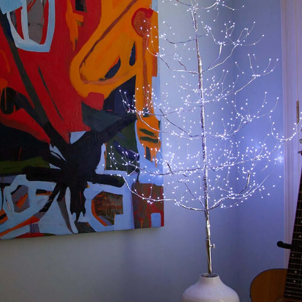 3-ft. Silver Fairy Light Tree, Cool White LED