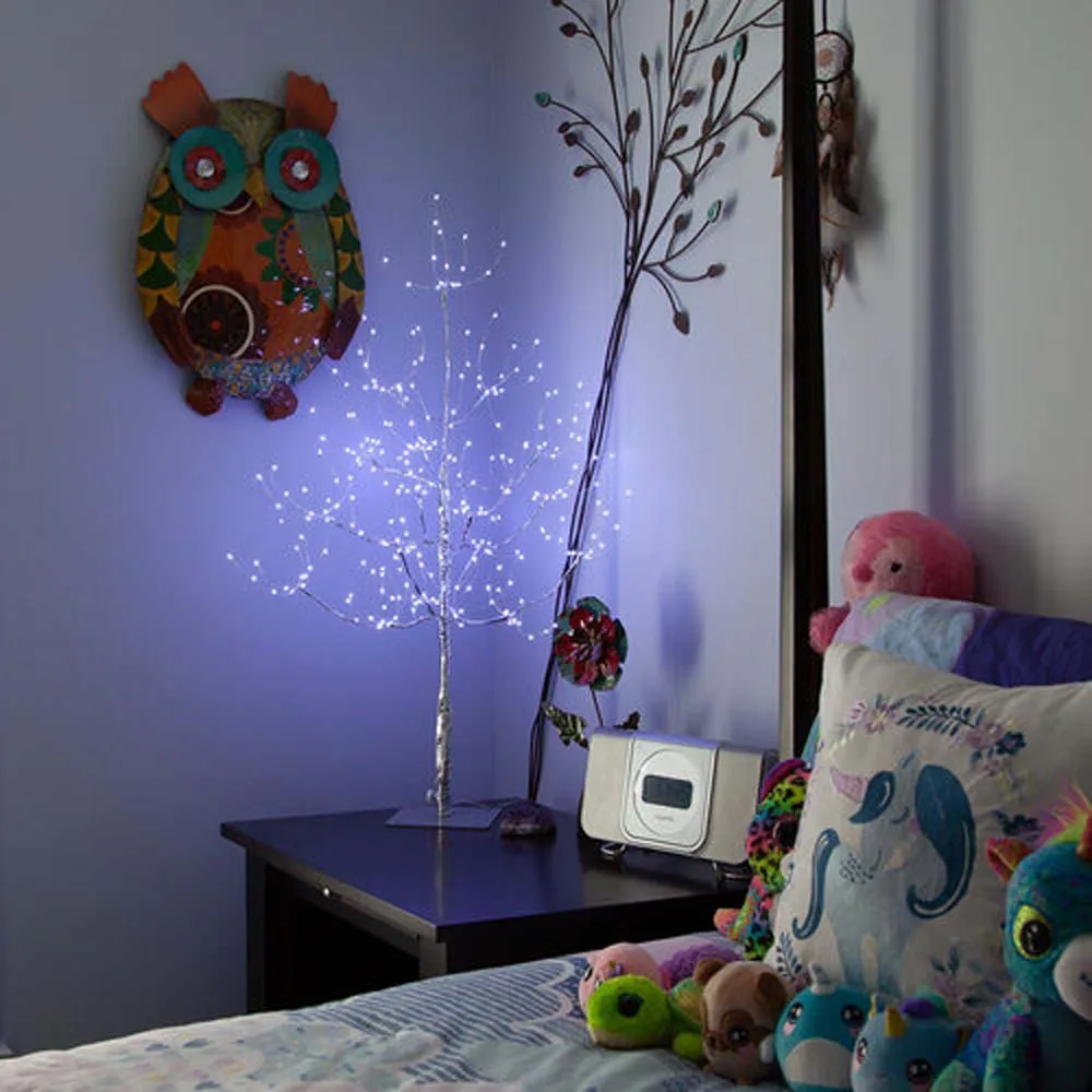 3-ft. Silver Fairy Light Tree, Cool White LED