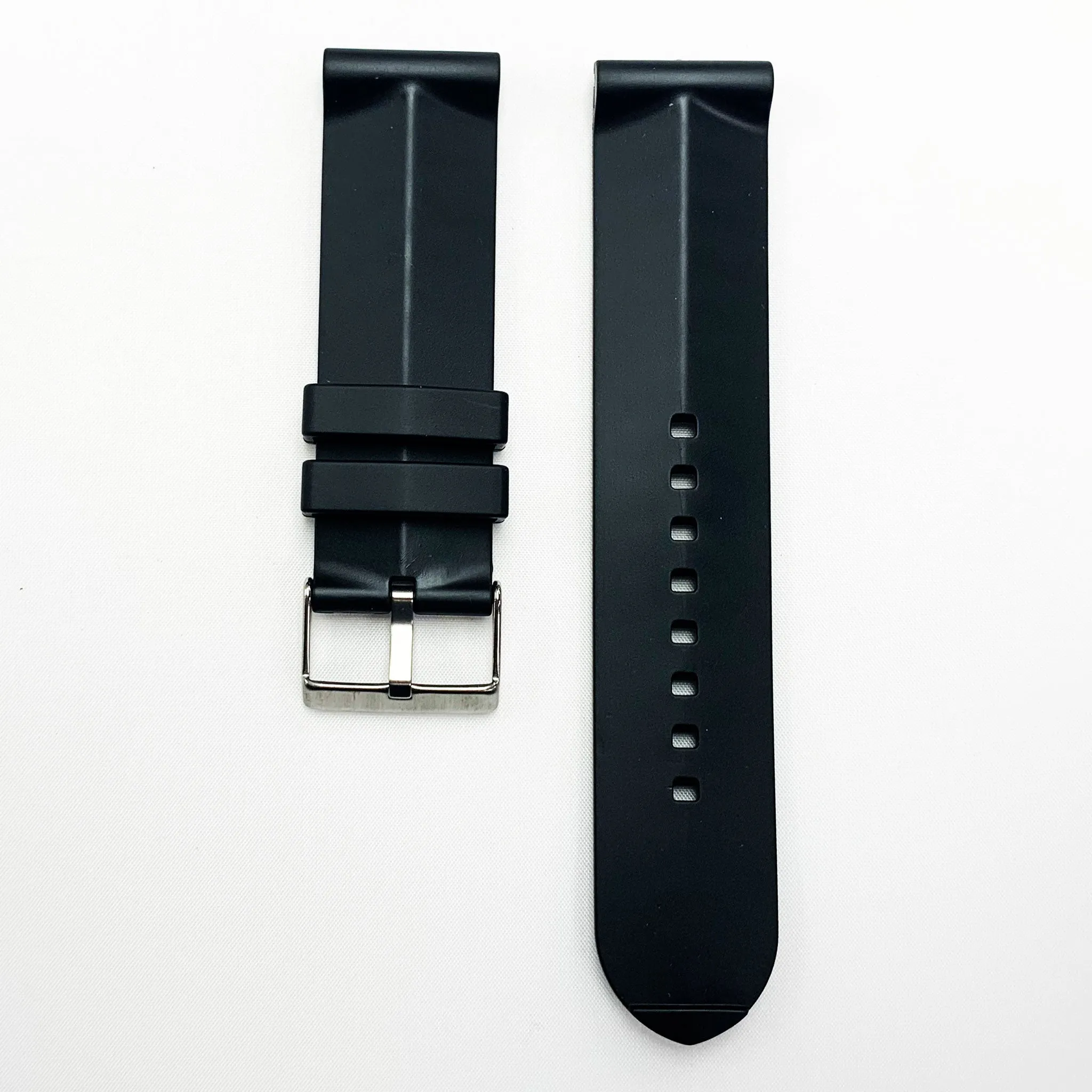 30 MM PVC Pyramid Style Watch Band Black Color Quick Release Regular Size Seiko Citizen Watch Strap