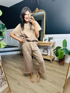 4 COLORS * Boujie Babe Textured Short Sleeve Top and Pants Set