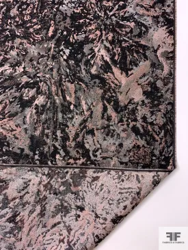 Abstract Brocade - Dusty Coral / Black / Grey