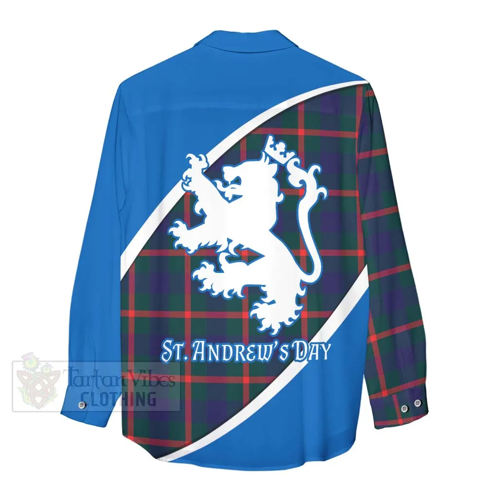 Agnew Family Crest Tartan Women's Casual Shirt Celebrate Saint Andrew's Day in Style