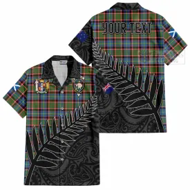 Aikenhead Crest Tartan Short Sleeve Button Shirt with New Zealand Silver Fern Half Style
