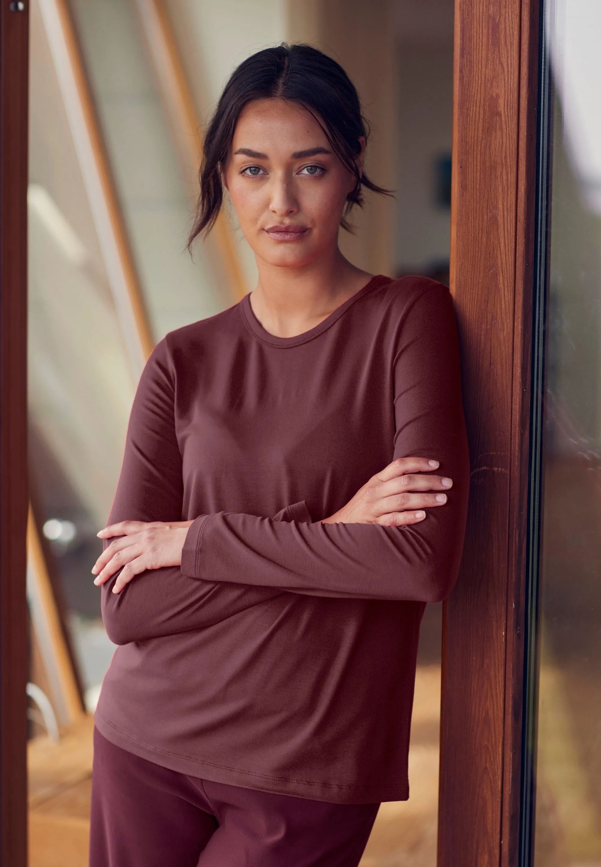 Amanda T-Shirt LS - Zinfandel
