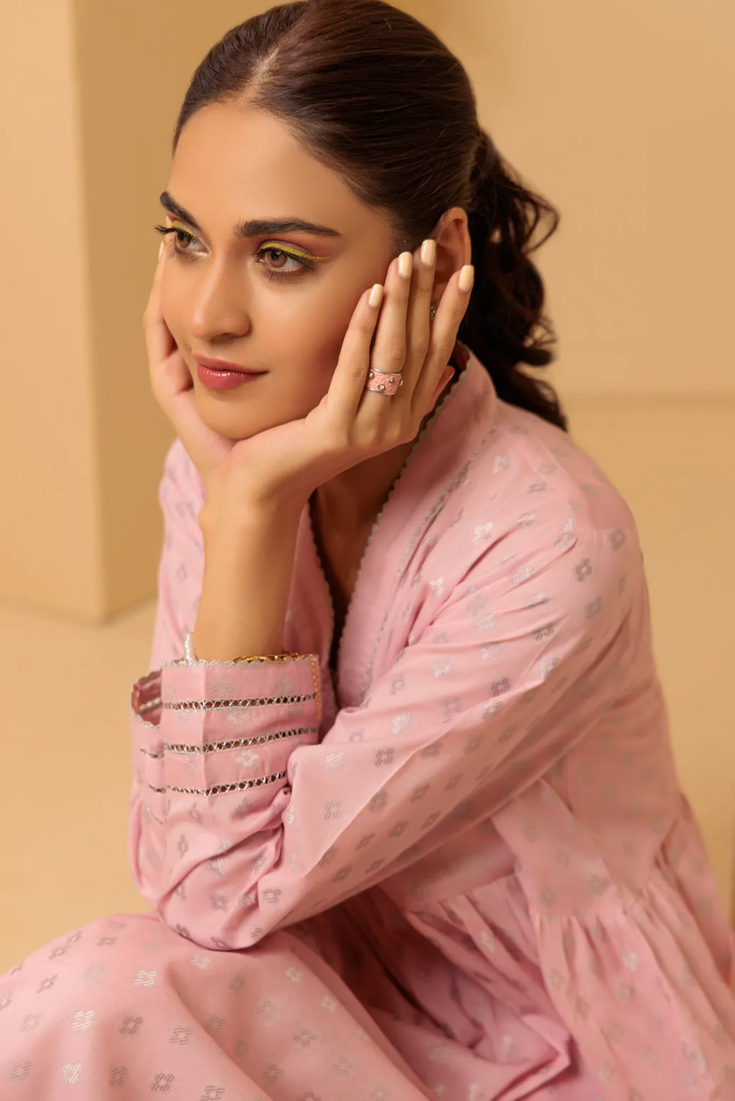 B-PINK-JACQUARD-2 PIECE (SAS232P29)