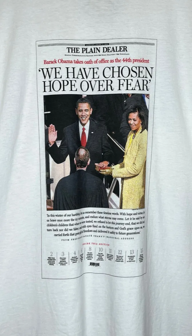 Barack Obama Newspaper T-Shirt: XL