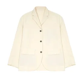 Bergfabel Women's Bea Cotton/Linen Jacket in Almond