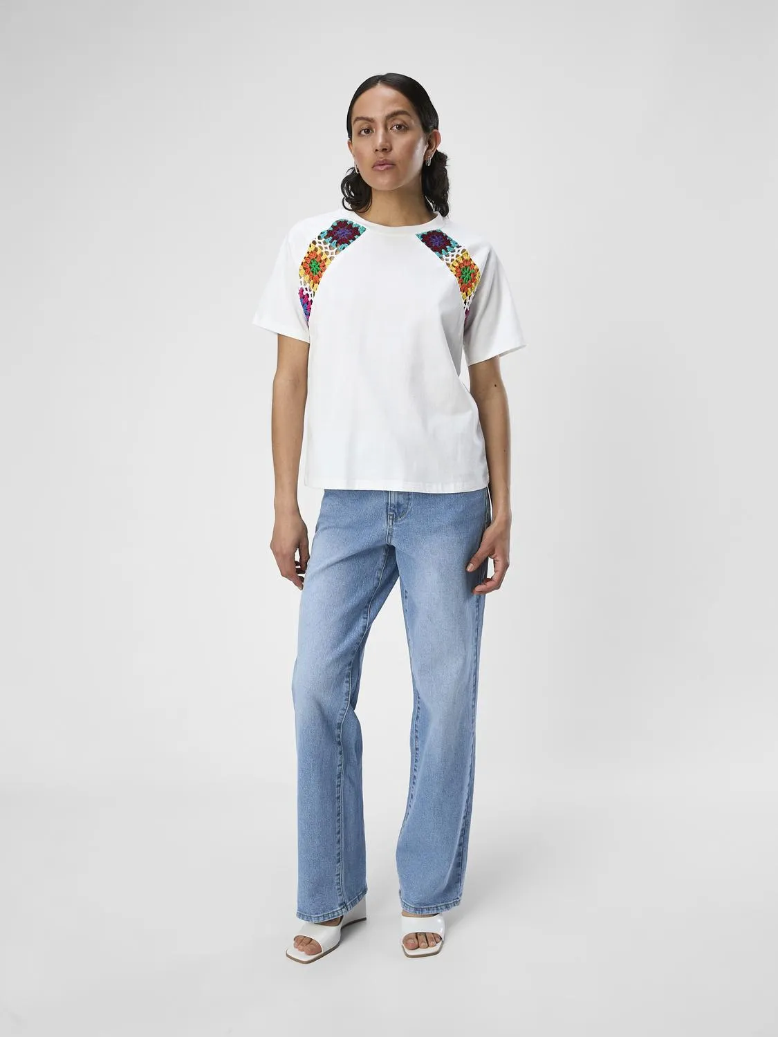 Beth Crochet T-Shirt (White)