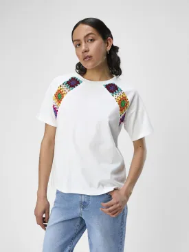 Beth Crochet T-Shirt (White)
