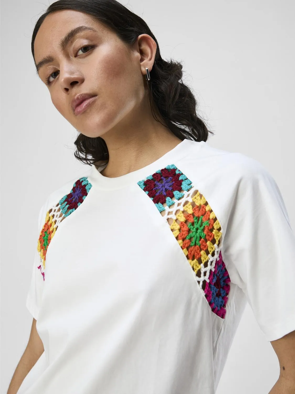 Beth Crochet T-Shirt (White)