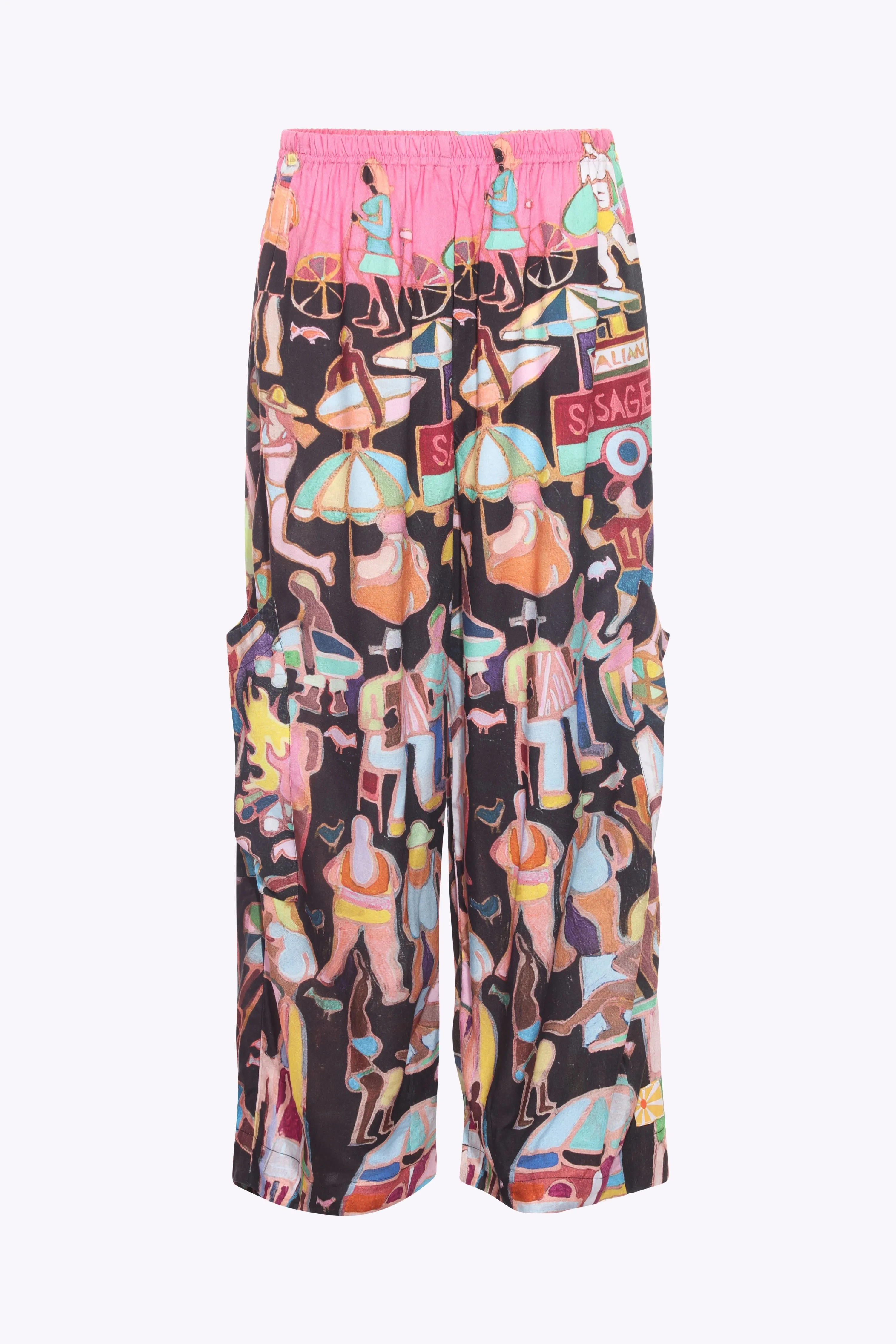 Black Sunbathers Dorothea Rayon Pant