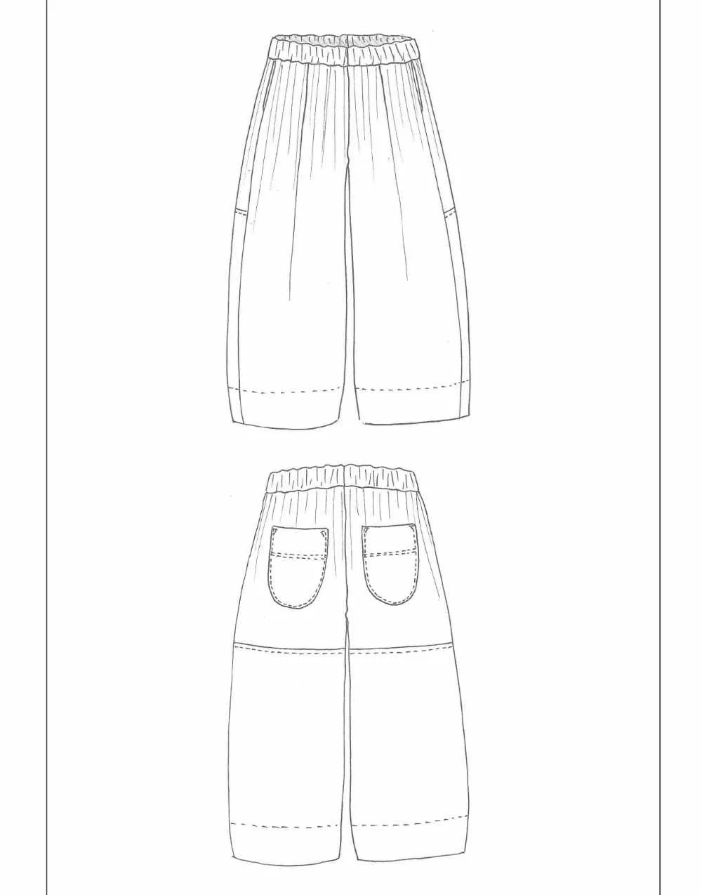 Block Pants Zero Waste Sewing Pattern PDF, Birgitta Helmersson