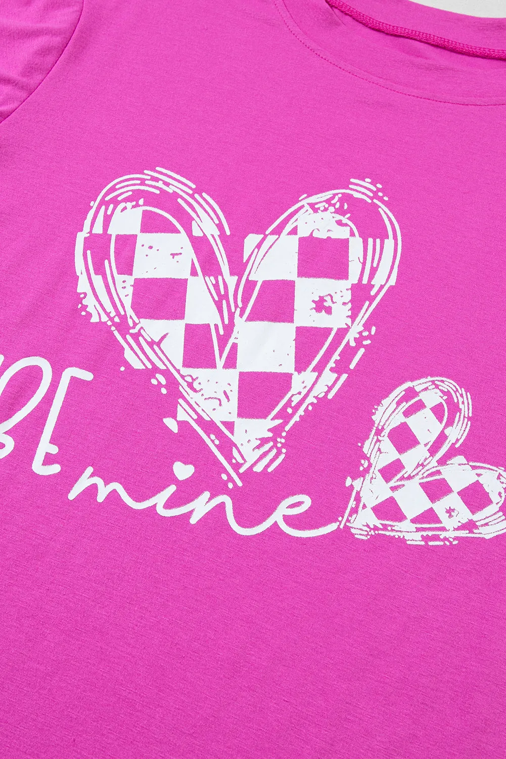 Bonbon I Love Valentine Print Tee and Pants Lounge Set