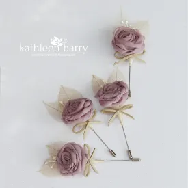Boutonniere or corsage - lapel pin groom - color options available - everlasting