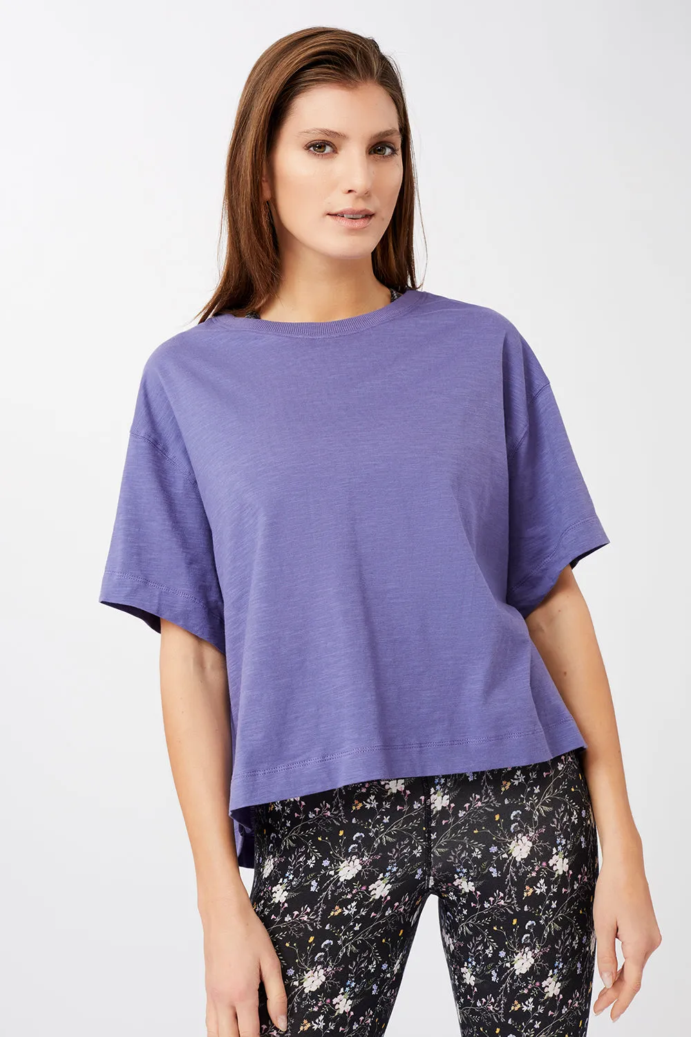 Boxy Tee (Deep Violet), GOTS