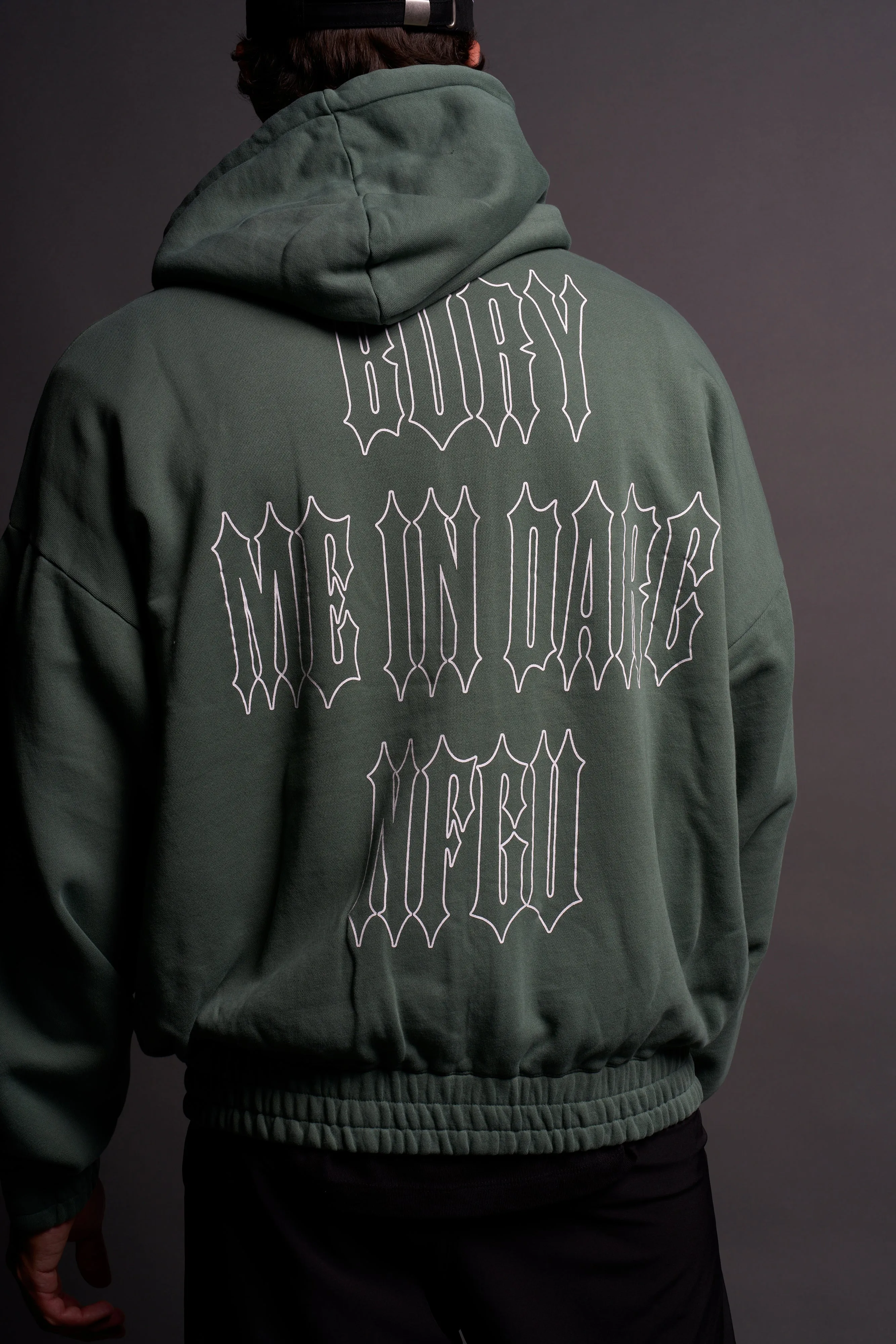 Bury Me In Darc NFGU V2 "Chambers" Zip Hoodie in Hunter Green