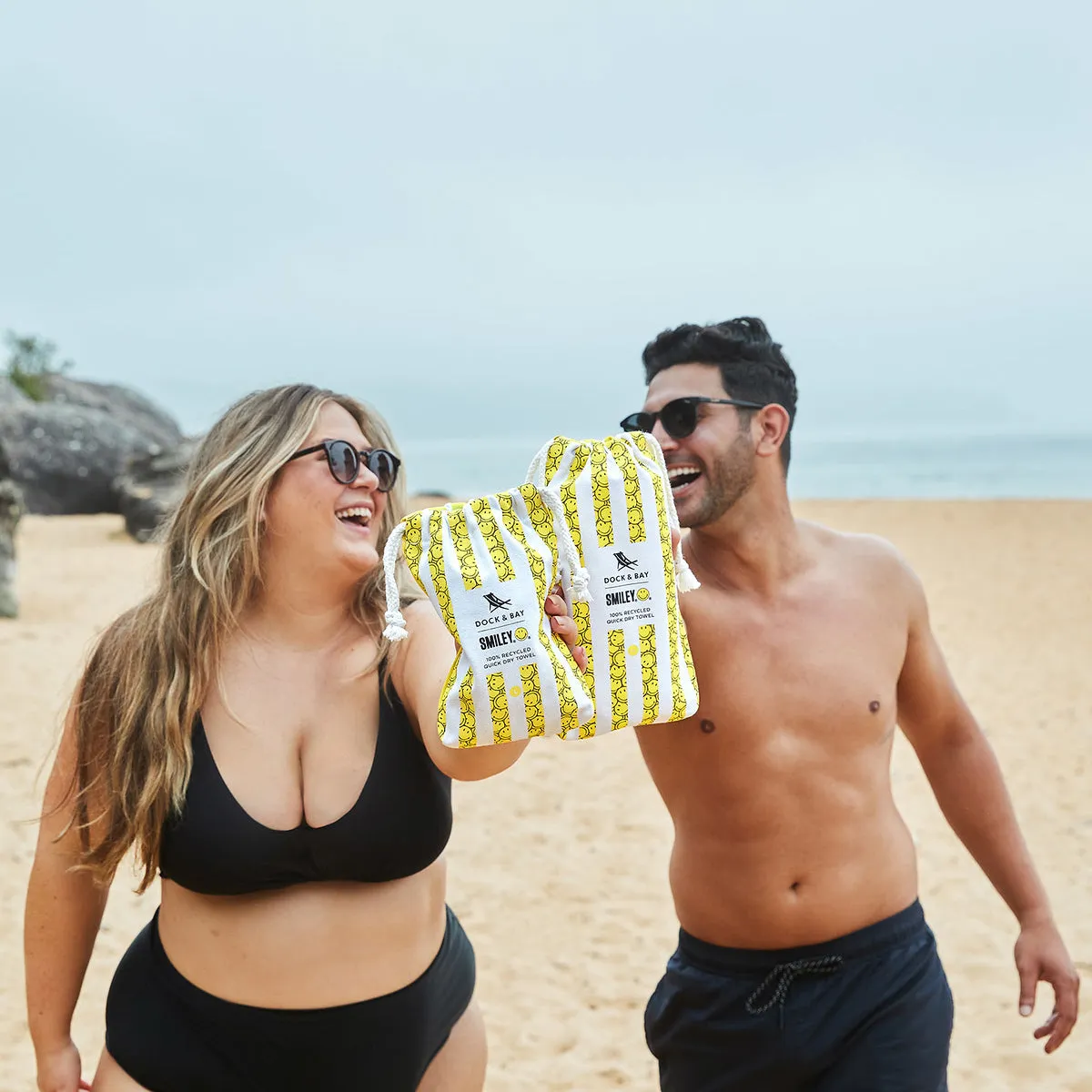 Dock & Bay Beach Towels - Doing Our Bit - Smiley - Outlet