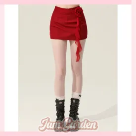 Dollybaby Red skirt women's summer design skirt