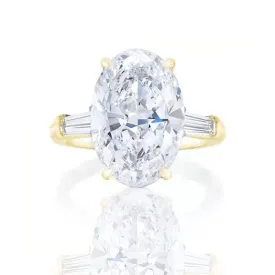 European And American Temperament Entry Lux Oversized Egg-shaped Zircon Ring Minority Simple Design Sense