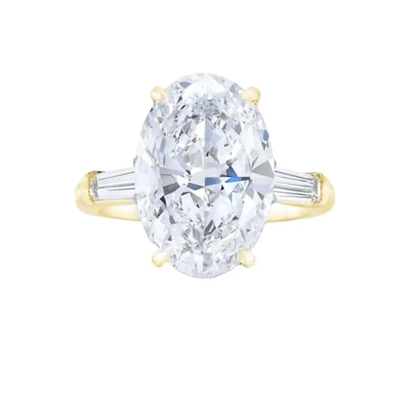 European And American Temperament Entry Lux Oversized Egg-shaped Zircon Ring Minority Simple Design Sense