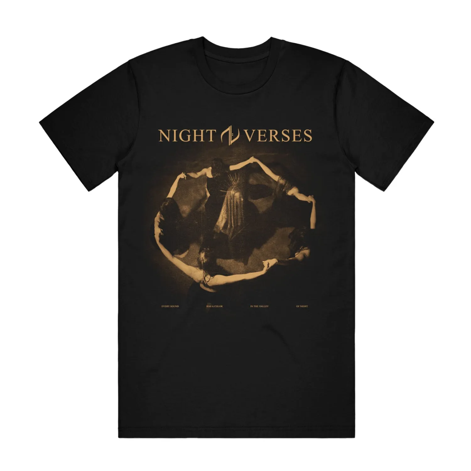 Every Sound Has A Color In The Valley Of Night • Black • T-Shirt