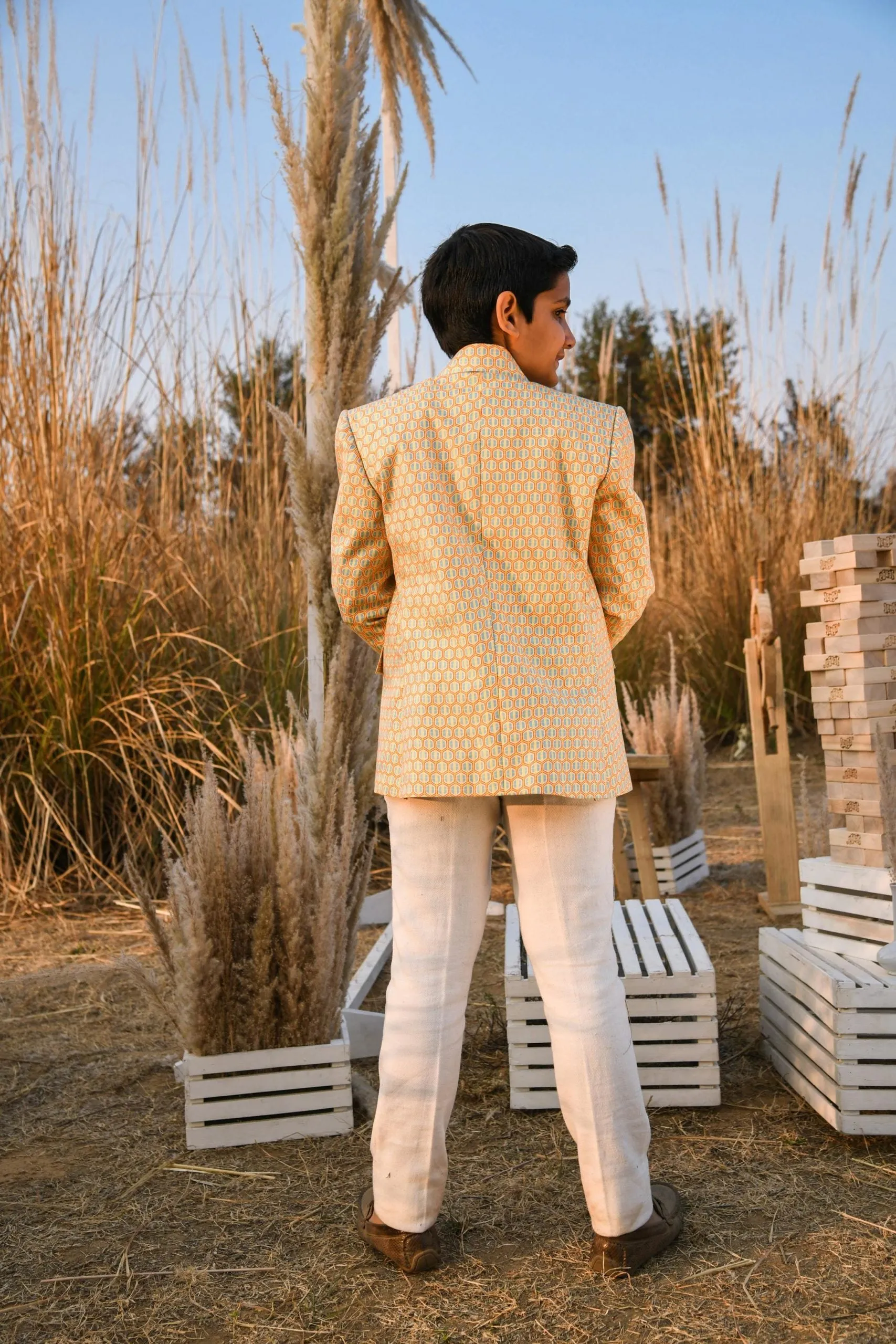 Fiery Fettle- Silk Suit For Boys