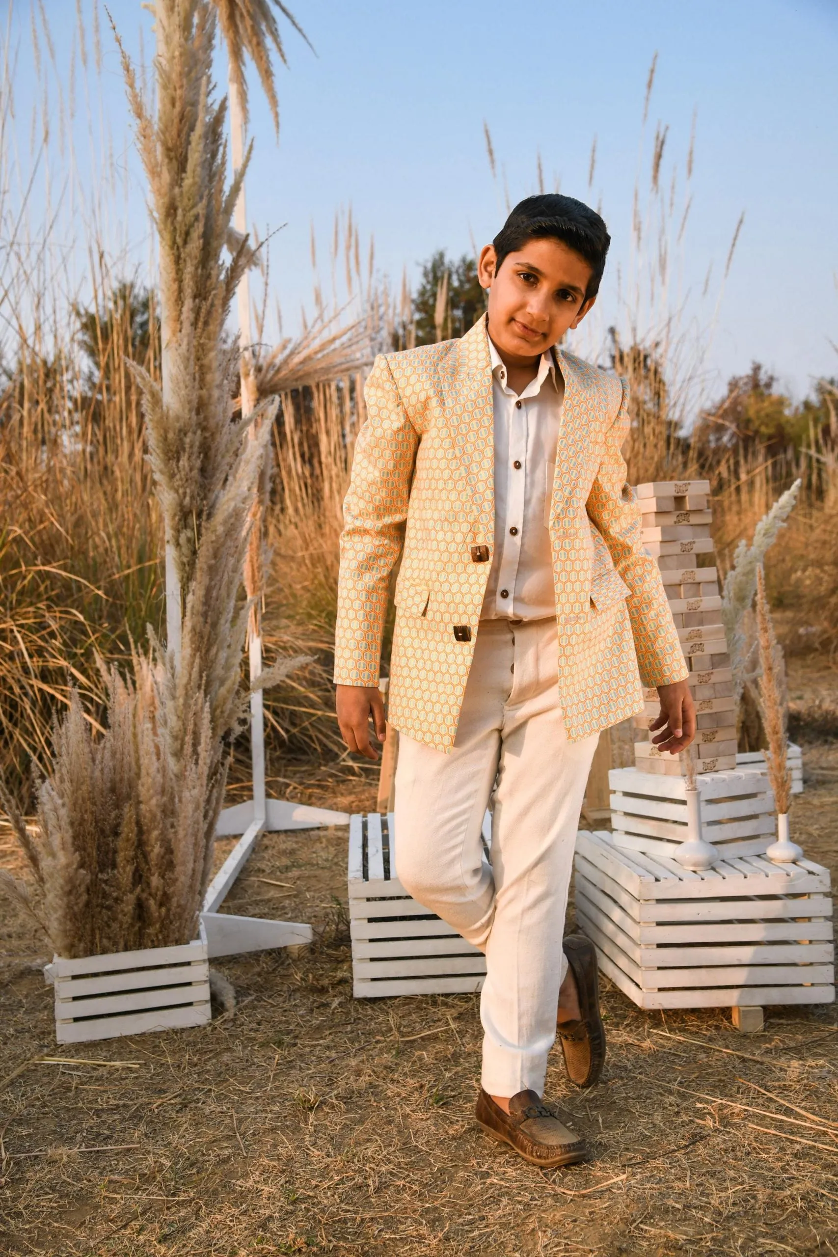 Fiery Fettle- Silk Suit For Boys