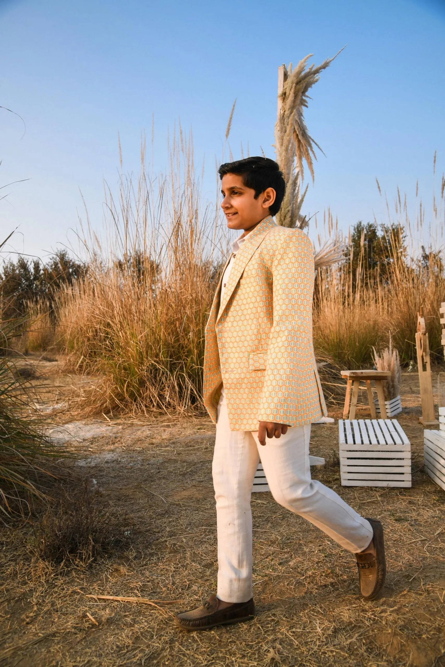 Fiery Fettle- Silk Suit For Boys