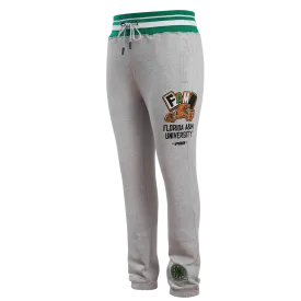 FLORIDA A&M UNIVERSITY HOMECOMING MEN'S RIB SWEATPANT (HEATHER GREY/GREEN)