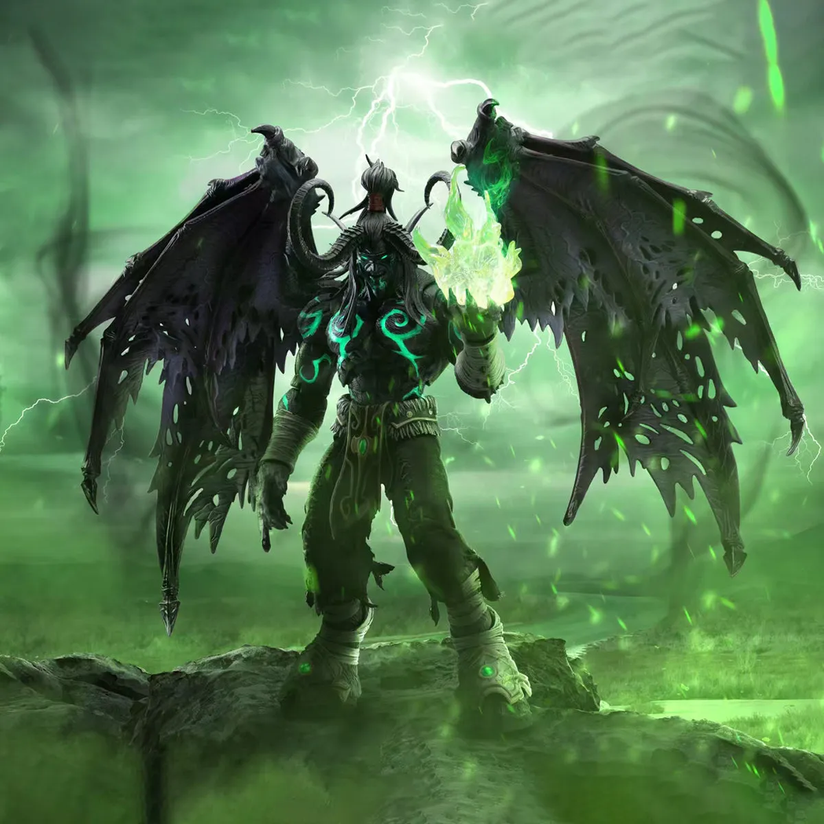 HiPlay Hero toys, Demon Hunter Eudian Limited Black Demonic Edition, Height 24cm Action Figure