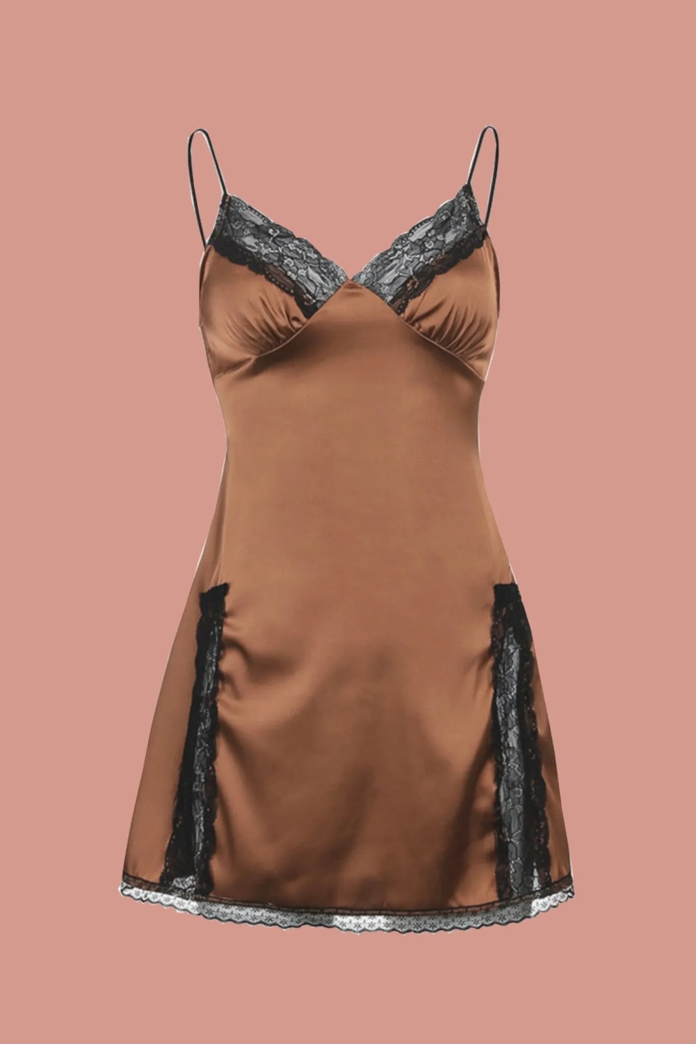 Innocent girl silky dress