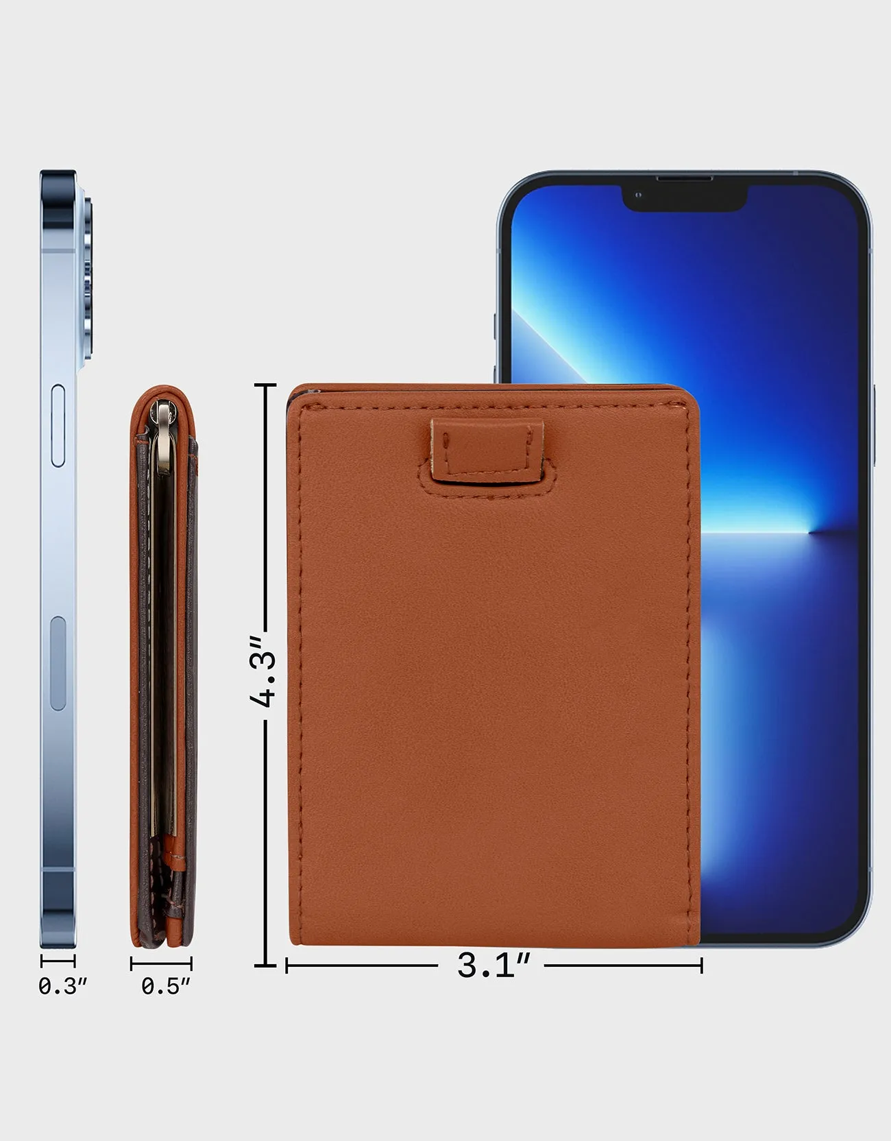 Men's Slim Bifold Wallet with Quick Access Pull Tab