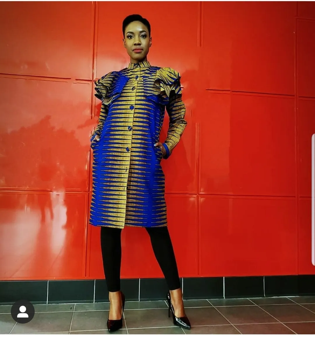 Nkasa jacket, Nkruma print.