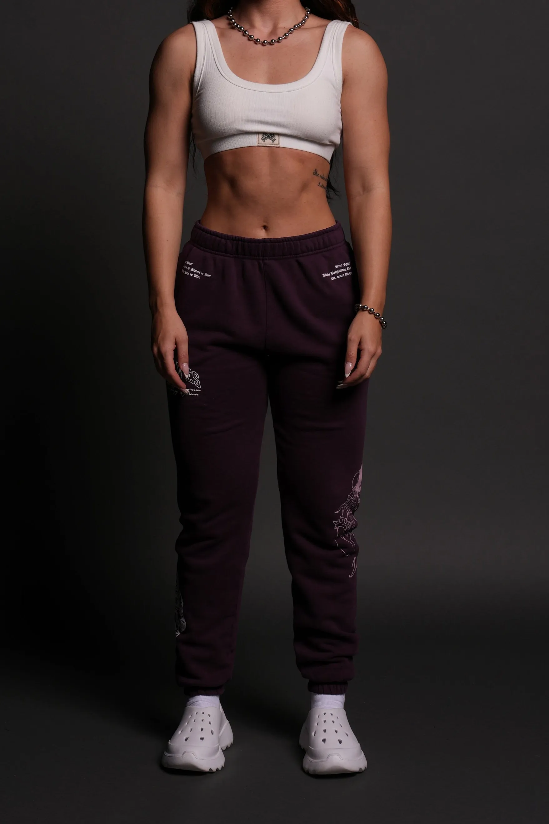 No Match She Post Lounge Sweats in Storm Purple
