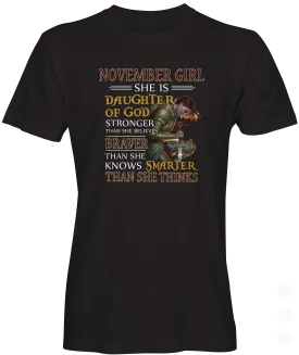 November Girl Heart Made of Gold T-shirt