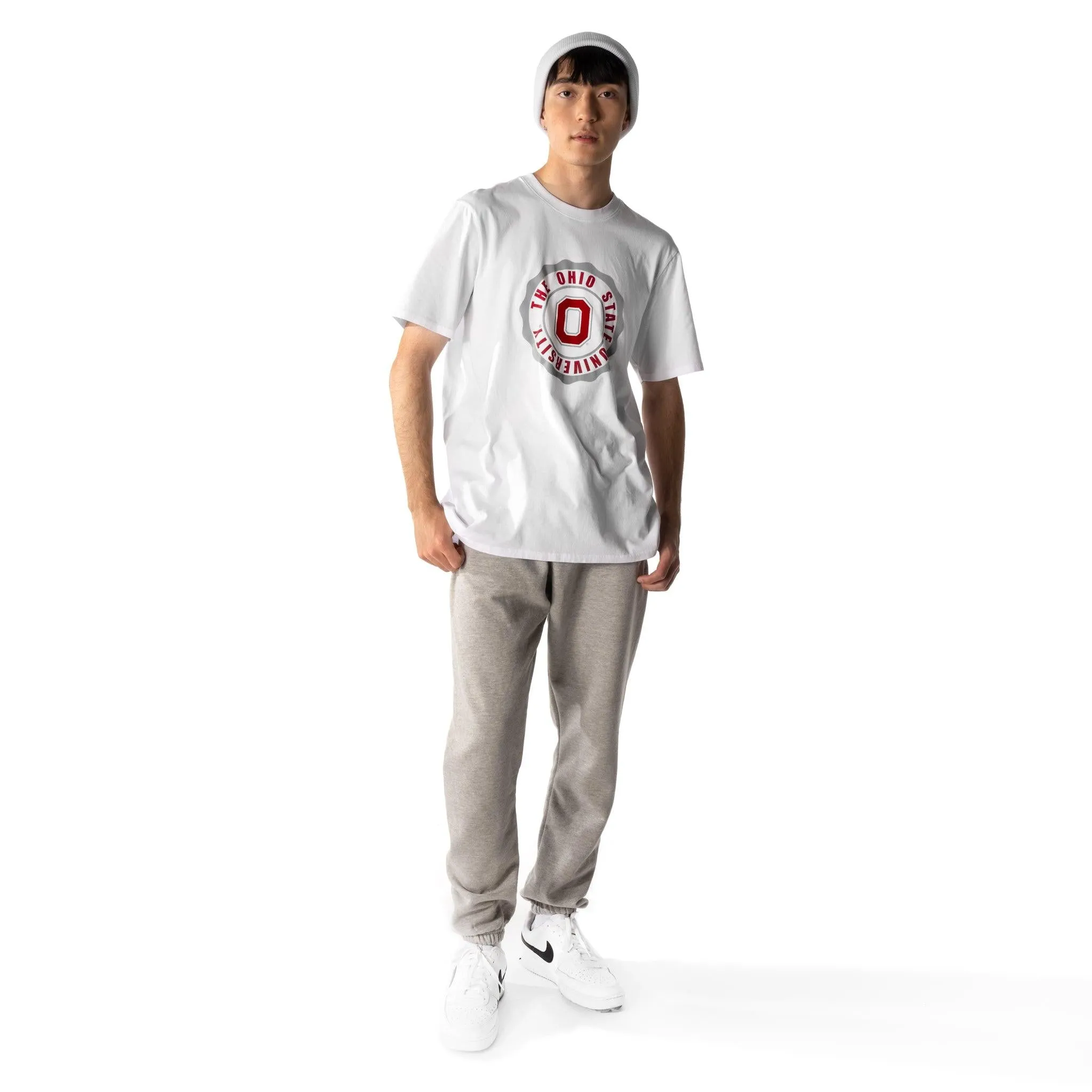 Ohio State Buckeyes Mens Flocked Graphic Tee