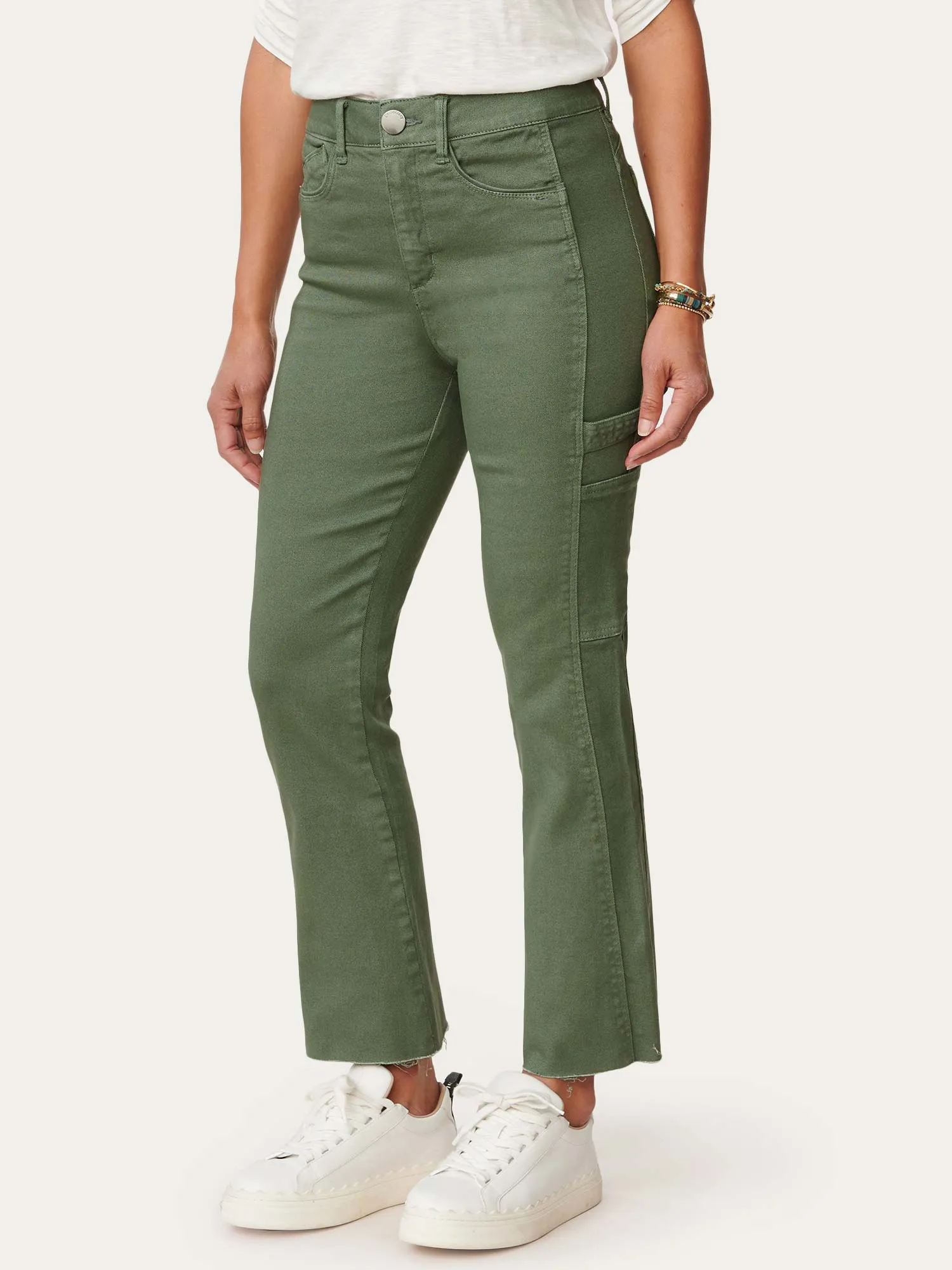 "Ab"solution® Skyrise Barely Boot Raw Hem Carpenter Pants