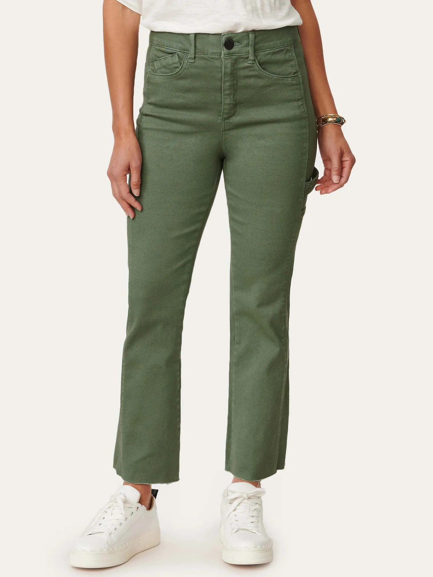 "Ab"solution® Skyrise Barely Boot Raw Hem Carpenter Pants