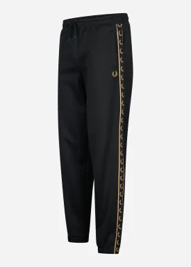Seasonal taped track pant - black gold