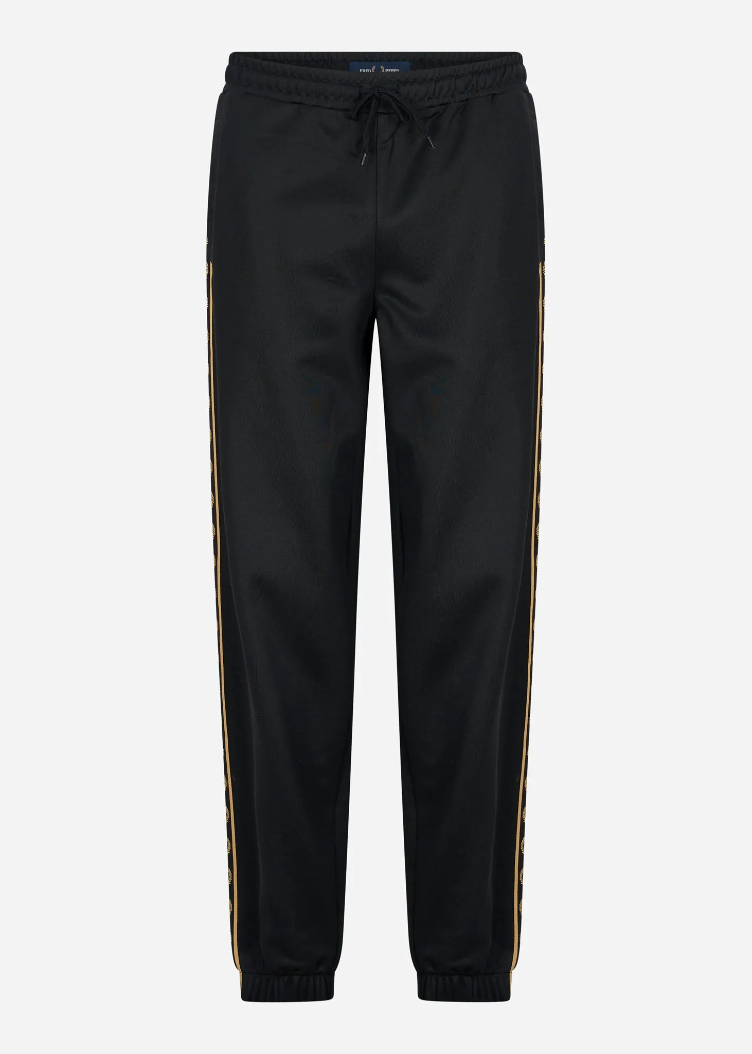 Seasonal taped track pant - black gold