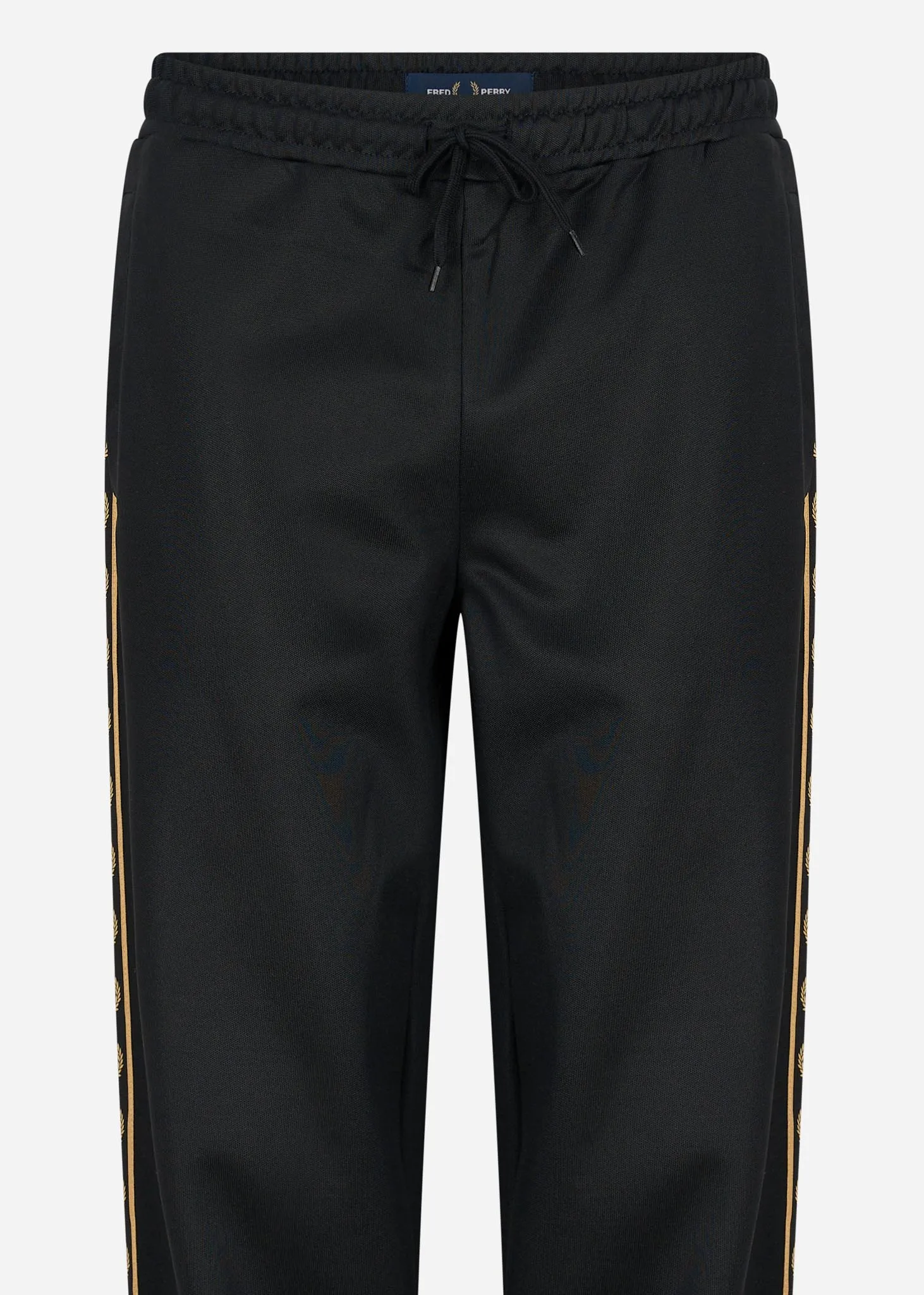 Seasonal taped track pant - black gold
