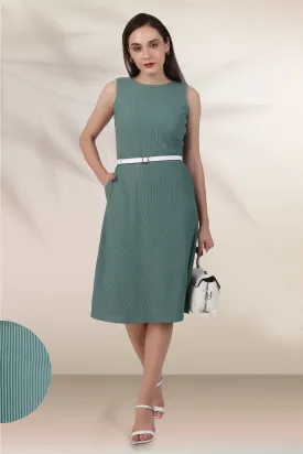 Serenity Formal Midi Dress, Sea Green