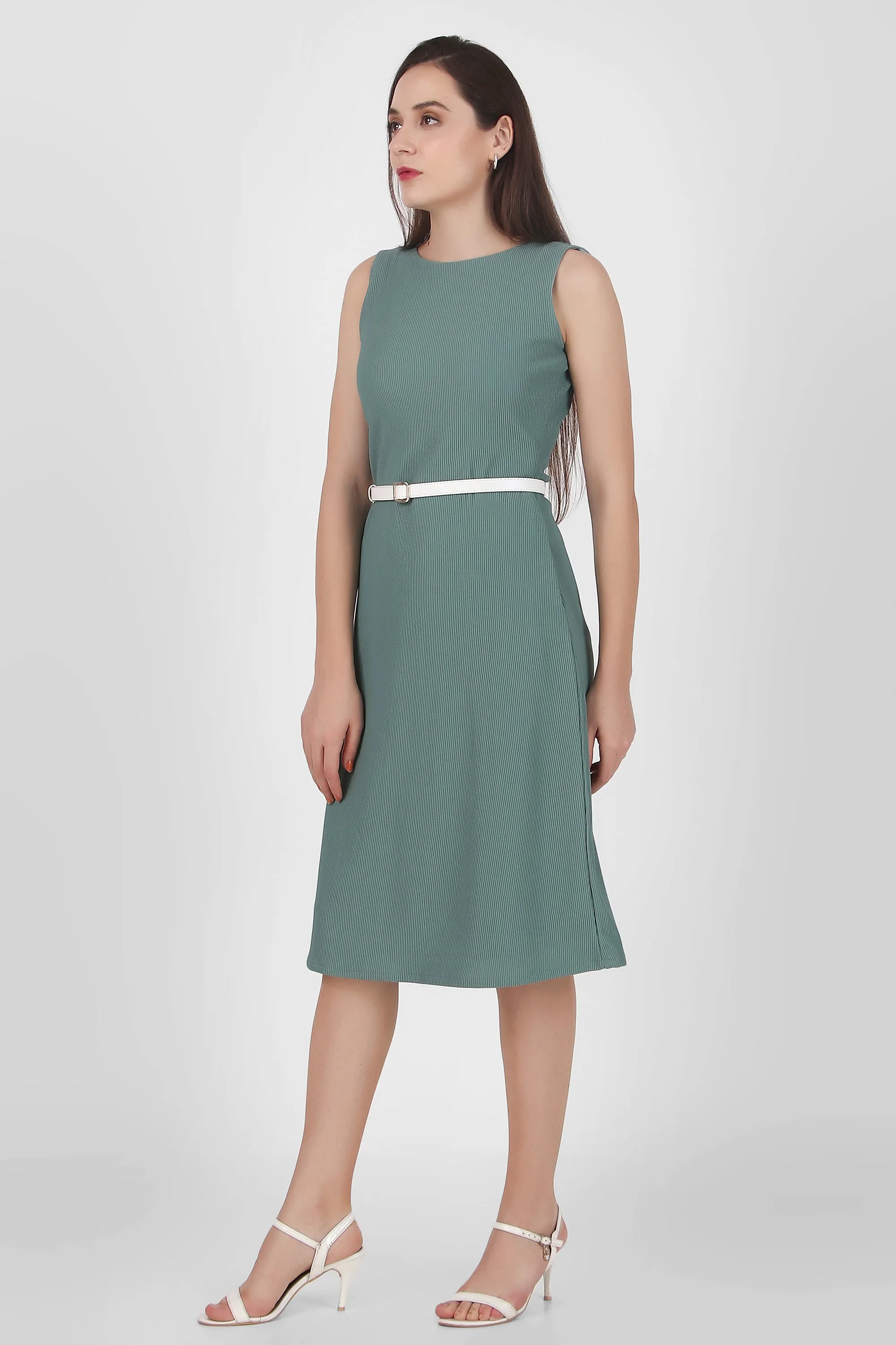 Serenity Formal Midi Dress, Sea Green