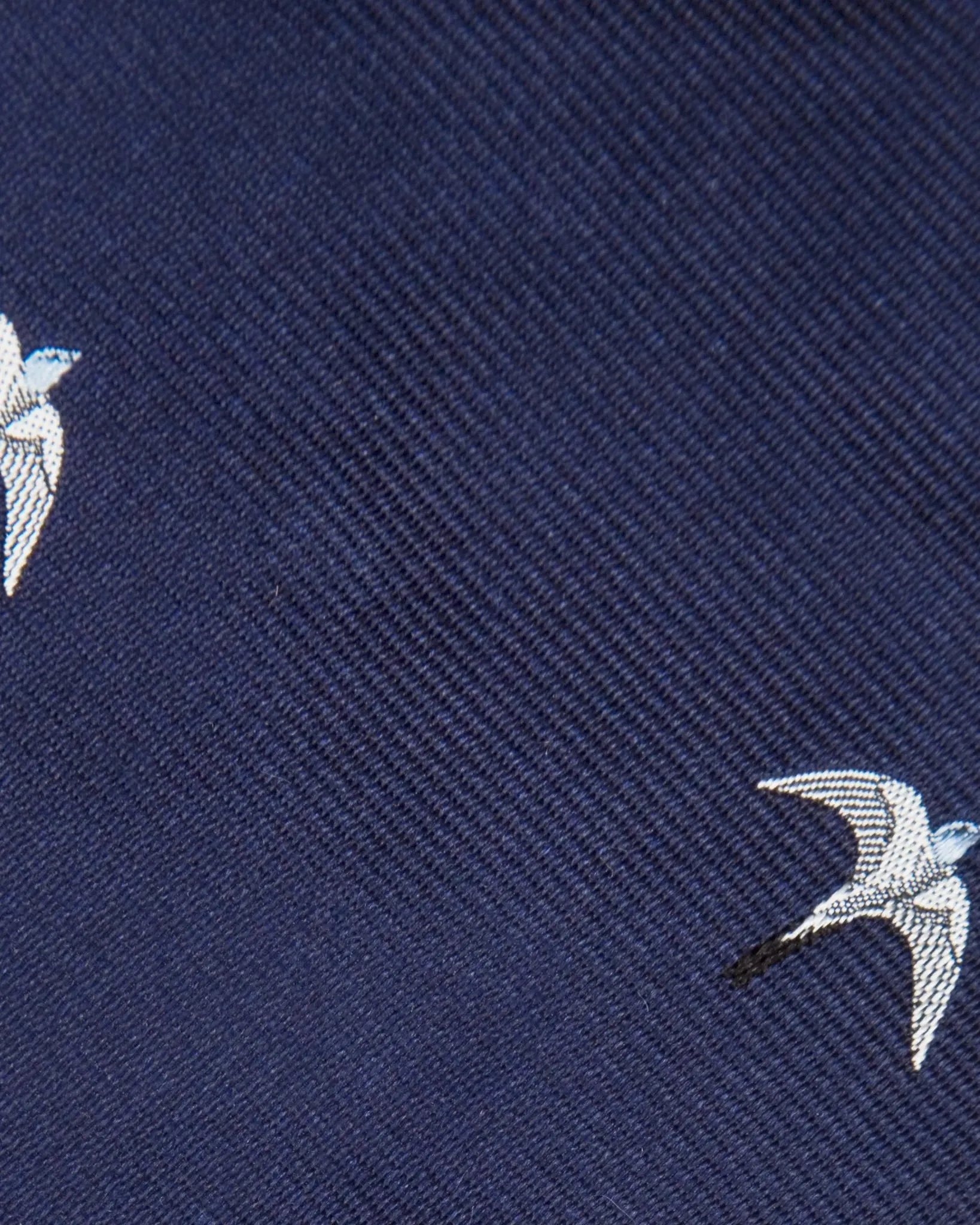 Sid Mashburn Silk Club Tie in Navy/White/Sky Swallow