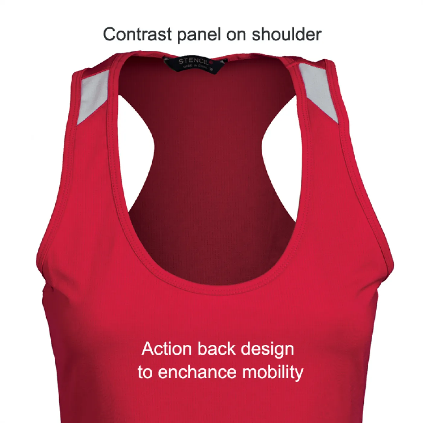 Stencil 1156 Ladies Team Singlet