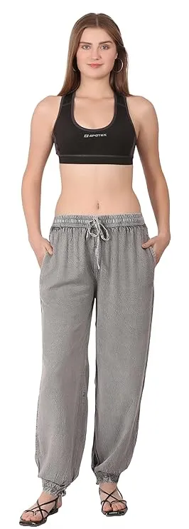 Whitewhale Womens Long Embroidered at the bottom Rayon Pajama/Trouser